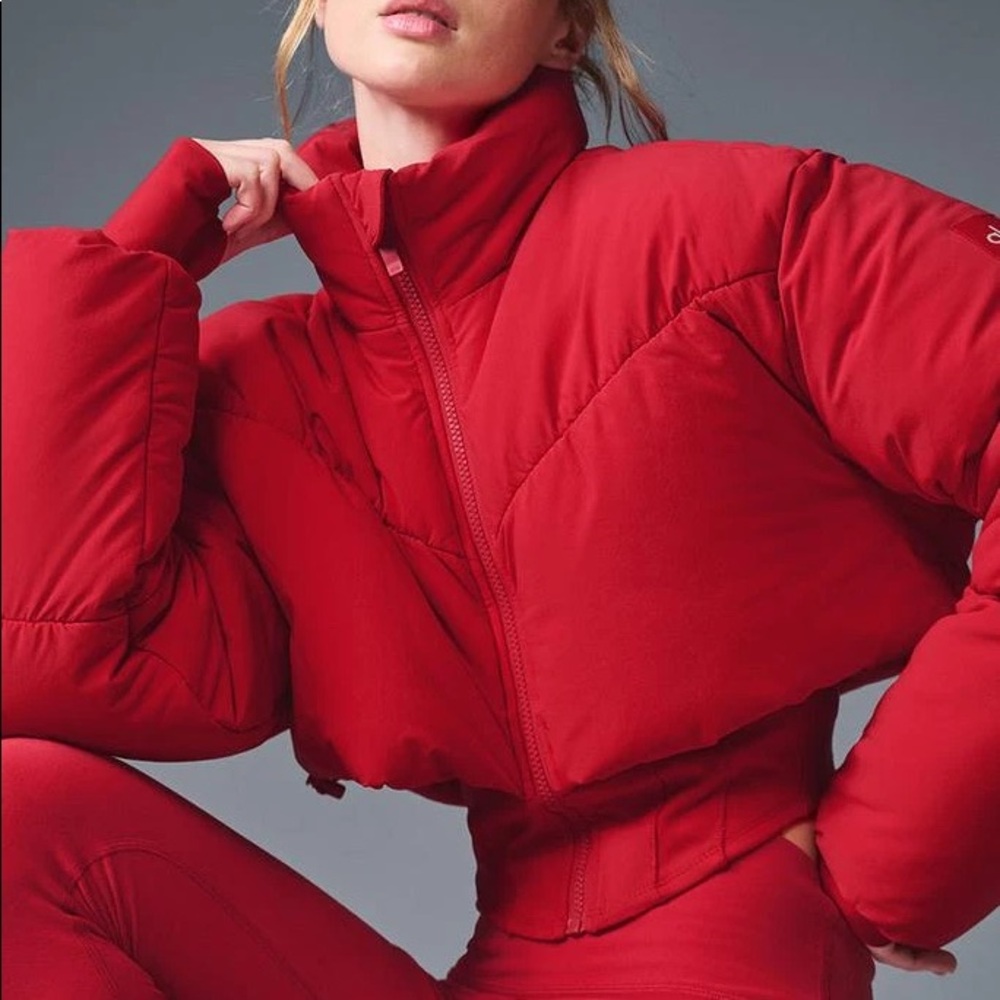 ALO Main Act Corset Puffer Jacket—RED Sold Out!